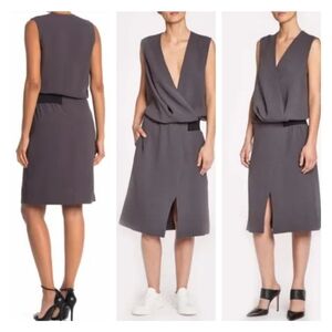 Brochu Walker Claren Faux Wrap Drop Waist Dress Size Small NWT